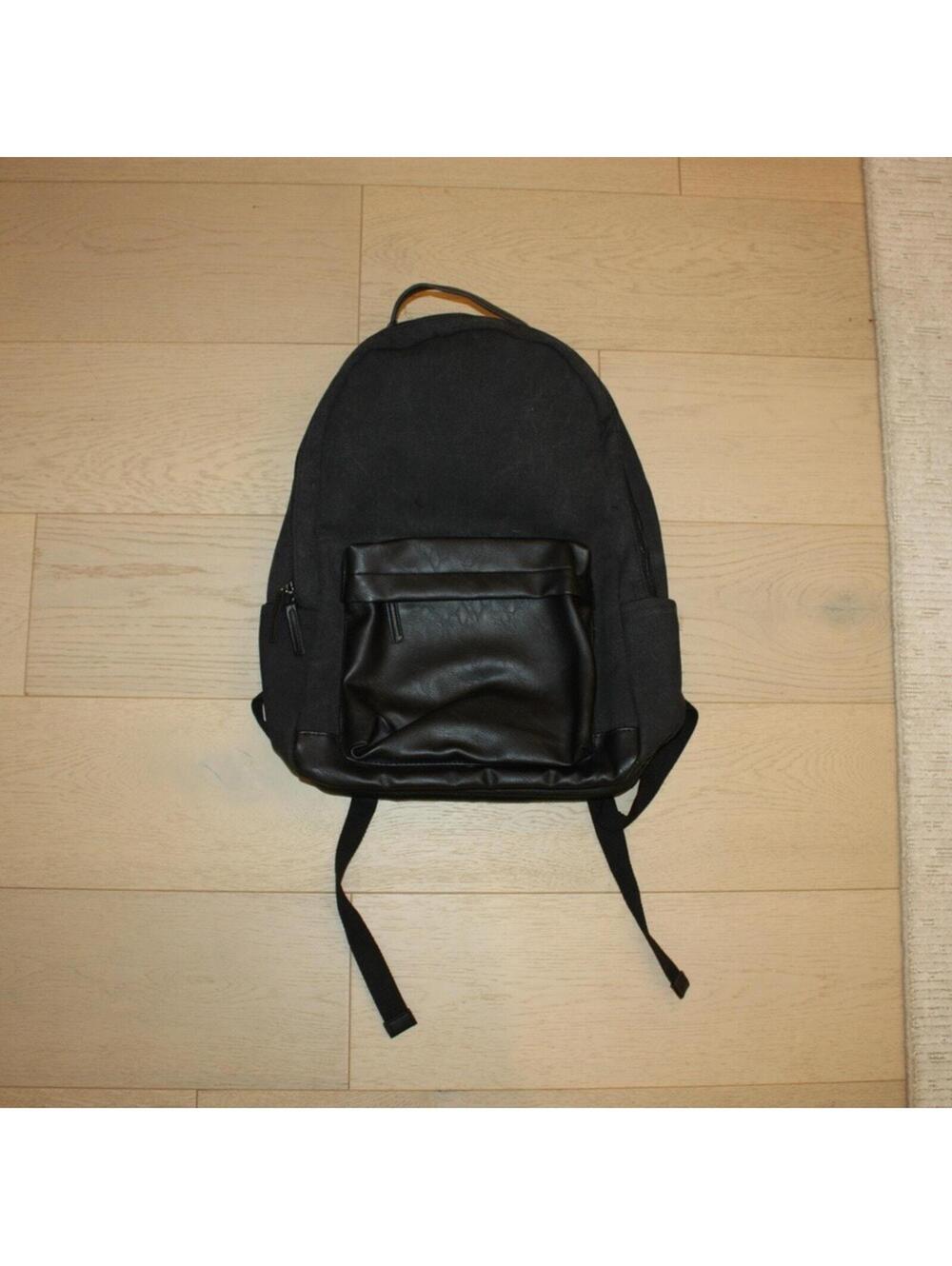 PX Canvas Black Backpack for Men